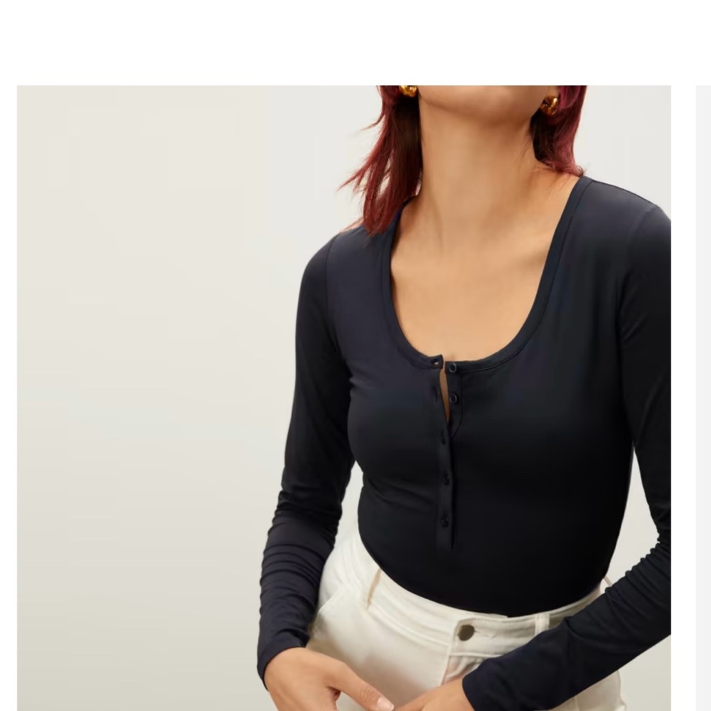 Everlane henley bodysuit, good condition
